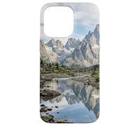 Alpine Mountain Lake Reflection Jagged Peaks Scenic Case for iPhone 15 Pro Max