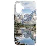 Alpine Mountain Lake Reflection Jagged Peaks Scenic Case for iPhone 16