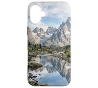 Alpine Mountain Lake Reflection Jagged Peaks Scenic Case for iPhone 16 Plus