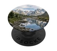 Alpine Mountain Lake Reflection Jagged Peaks Scenic PopSockets Adhesive PopGrip