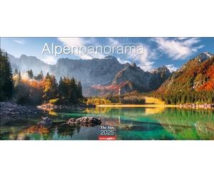 Alpine Panorama Calendar 2025: The mountains of Switzerland, Germany and Austria in a large format calendar. Breathtaking panoramic photos of the Alps in a large wall calendar.