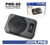 Alpine PWE-S8 Active Amplified Subwoofer In 8" 20Cm 240W Under-Seat