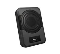 Alpine PWE-S8 - Auto Amplified Subwoofer, 8-Inches, 240W, Black/White