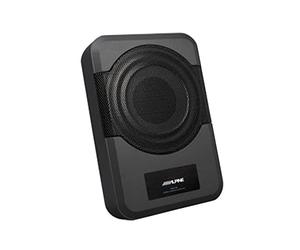 Alpine PWE-S8 - Auto Amplified Subwoofer, 8-Inches, 240W, Black/White