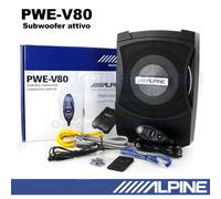 Alpine PWE-V80 Active Subwoofer In Box 160W 8" 20Cm With Remote Control