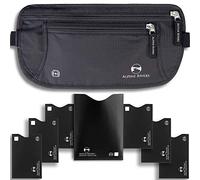 Alpine Rivers Money Belt for Travel, Onyx Black