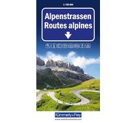Alpine Routes Map 1:750,000: Road map to the Alps