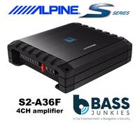 Alpine S2-A36F 4 Channel Digital Amplifier 90 W RMS x 4 @ 2 Ω