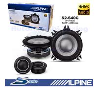 Alpine S2-S40C 2-Way Speakers 100Mm 2 Woofers 2 Tweeters 140W 45W RMS