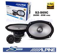 Alpine S2-S69C 2-Way Speakers 16x24 2 Woofers 2 Tweeters 260W 85W RMS