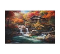 Alpine Serenity 1000 Pieces Wooden Jigsaw Puzzle for Adults Puzzles Brain Exercise Challenge High Difficulty Game for Kids （75×50cm）