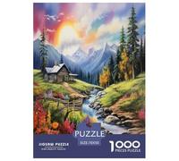 Alpine Serenity Jigsaw Puzzles Puzzle for Adults Kids. 1000 Pieces Impossible Challenge Toy Educational Game Home Decoration for Educational Games Gifts 70x50cm/1000pcs