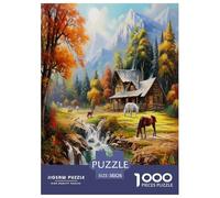 Alpine Serenity Jigsaw Puzzles Puzzles for Adults Kids. 1000 Piece Impossible Challenge Toy Educational Game Home Decoration for Adults& Kids Age 14 Years Up 38x26cm/1000pcs