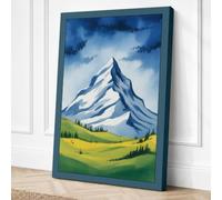 Alpine Serenity Scandinavian Canvas Wall Art Print 18x12 Inch