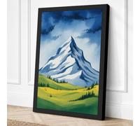 Alpine Serenity Scandinavian Canvas Wall Art Print 18x12 Inch