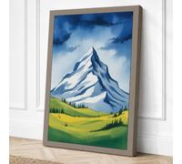 Alpine Serenity Scandinavian Canvas Wall Art Print 18x12 Inch