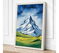 Alpine Serenity Scandinavian Canvas Wall Art Print 24x16 Inch