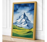 Alpine Serenity Scandinavian Canvas Wall Art Print 24x16 Inch