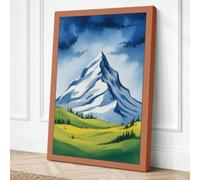 Alpine Serenity Scandinavian Canvas Wall Art Print 30x20 Inch (76 x 51 cm)