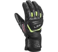 Alpine ski gloves Leki GANTS WCR TEAM 3D (black-ice lemon) JUNIOR