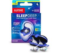 Alpine SleepDeep Ear Plugs for Sleeping - Oval 3D Shape - Integrated Noise Cancelling Gel - Anti-Noise Plugs with Soft Filters - 1 Pair Reusable - for Comfort and Absorption