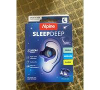 Alpine SleepDeep - Ear Plugs for Sleep - New 3D Oval Shape and Super Soft Reusable Noise Cancelling Ear Plugs - 27dB Noise Reduction - Ideal for Side Sleepers and Block Out Snoring (S+ M/L)