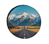 Alpine Snowy Mountain 36 Inch Oxford Tire Cover Replacement Travel Accessories Waterproof Dustproof Cover for RV Jeep SUV Camper Truck
