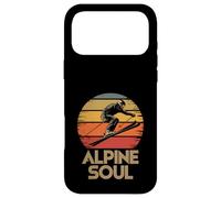 Alpine Soul Vintage Sunset Retro Skier Silhouette Ski Resort Case for iPhone 17 Pro Max