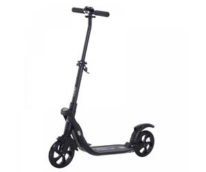 ALPINE SPIRIT Foldable Kick Scooter - Adjustable Height - 93.5L x 38W x 95-105Hcm-Black | TJ Hughes Black