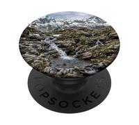 Alpine Stream Rocky Valley Snow Peak Panorama PopSockets Adhesive PopGrip