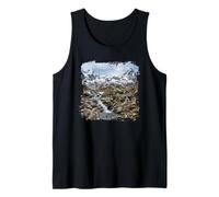 Alpine Stream Rocky Valley Snow Peak Panorama Tank Top