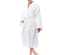 alpine swiss Blair Womens Cotton Terry Cloth Bathrobe Shawl Collar Velour Spa Robe WHT LXL