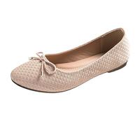 alpine swiss Claire Womens Ballet Flats Classic Round Toe Slip on Comfortable Flat Shoes Champagne Pink 5 M US