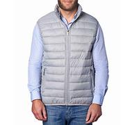 alpine swiss Clark Mens Puffer Vest Down Alternative Water Resistant Packable Outerwear Zip Up Pockets Warm Versatile Layer GRY Medium