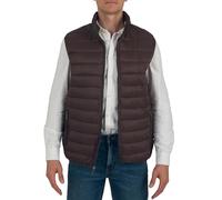 alpine swiss Clark Mens Puffer Vest Down Alternative Water Resistant Packable Outerwear Zip Up Pockets Warm Versatile Layer BRN Medium