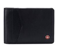 alpine swiss Delaney Slim Bifold Wallet | Front Pocket Wallet | 8 Card Slots ID Window | Outside Card Slot| RFID Protected Premium Leather | Gift Box Black