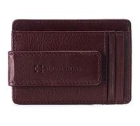 alpine swiss Harper Mens RFID Slim Money Clip Front Pocket Wallet Minimalist Leather ID Card Holder Burgundy