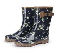 Alpine Swiss Izzy womens rainboots, Flower Short, 7 UK