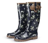 Alpine Swiss Izzy womens rainboots, Flower Tall, 7 UK