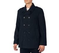 alpine swiss Jake Mens Wool Pea Coat Double Breasted Jacket Black 2XL