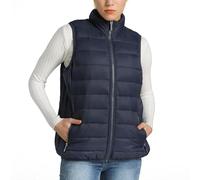 alpine swiss Jodie Women’s Lightweight Puffer Vest | Warm Down Alternative Insulated Vest Jacket | Packable Water-Resistant & Versatile Layering Outerwear Windproof with Zipper Pockets NVY L