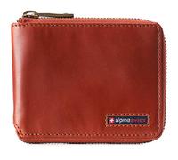 alpine swiss Logan Zipper Bifold Wallet for Men or Women RFID Safe Hampton Collection Glossy Nappa Tan