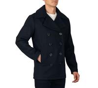 alpine swiss Mason Mens Wool Blend Classic Pea Coat Black Large
