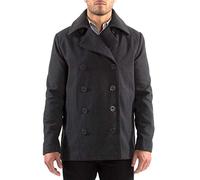 alpine swiss Mason Mens Wool Blend Classic Pea Coat Gray Medium