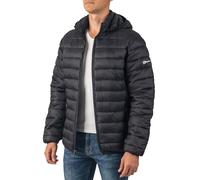 alpine swiss Men’s Lightweight Puffer Jacket with Removable Hood | Milo Winter Coat Packable Water-Resistant Down Alternative Bubble Jacket BLK 2XL