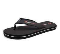 alpine swiss Mens Flip Flops Beach Sandals EVA Sole Comfort Thongs Obsidian Black 11 M US