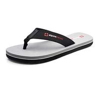 alpine swiss Mens Flip Flops | Lightweight Thong Sandals | Beach Sandals with EVA Sole for Comfort | Stylish Durable Flip Flops for Men Perfect for Casual Wear, Pool, and Outdoor Activities KO GRY 11