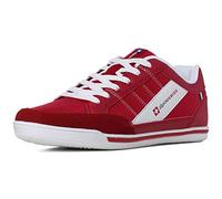 alpine swiss Mens Stefan Red Suede Trim Retro Fashion Sneakers 10 M US