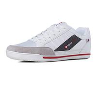 alpine swiss Mens Stefan White Suede Trim Retro Fashion Sneakers 9 M US