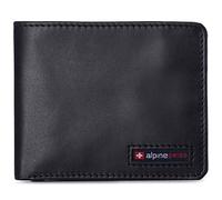 Alpine Swiss Mens Wallet for Men | RFID Protected Leather Mens Wallet | Spencer Bifold with Divided Bill Section | Gift Box | 2 ID Windows | 14 Card Storage Pockets for Organization Glossy Nappa Black